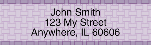 Purple Safety Narrow Address Labels