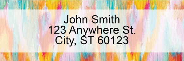 Colorful Brush Strokes Address Labels by EttaVee