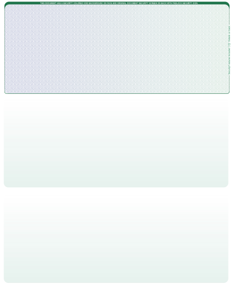 Blue Green Blank Top Laser Checks