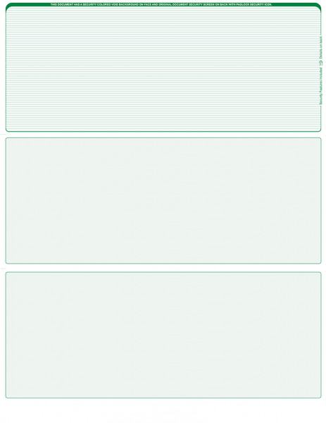 Green Lines Blank Top Laser Checks