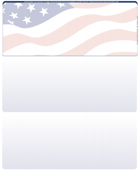 Patriotic Blank Top Laser Checks