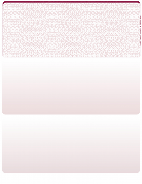 Burgundy Safety Blank Top Laser Checks