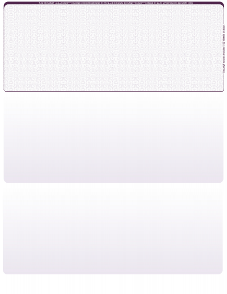 Violet Safety Blank Top Laser Checks