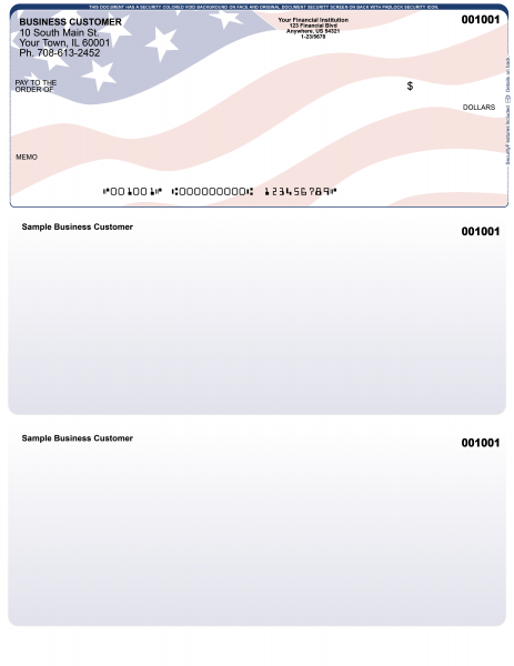 Patriotic Top Laser Checks