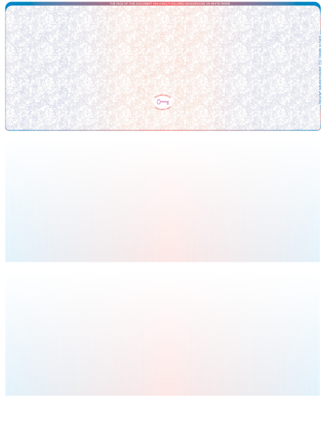 Blue Red Blank High Security Top Laser Checks