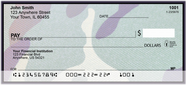 Tempting Teal Camos Personal Checks