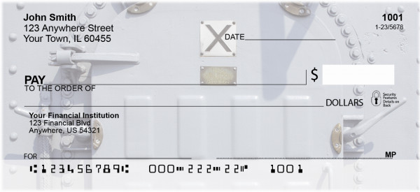 Navy Metals Personal Checks