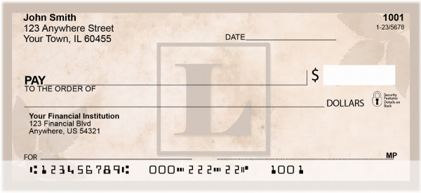 Simplistic Monogram 'L' Personal Checks