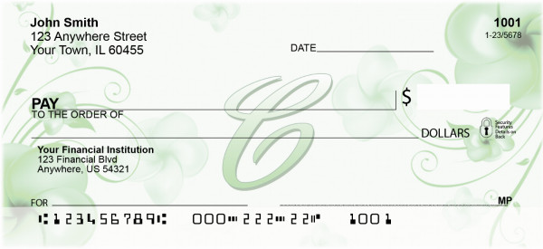Floral Monogram C Personal Checks