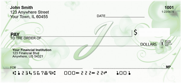 Floral Monogram I Personal Checks