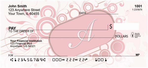 Stylish Monogram 'A' Personal Checks