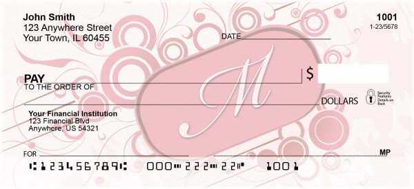 Stylish Monogram 'M' Personal Checks