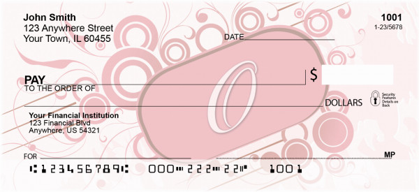 Stylish Monogram 'O' Personal Checks