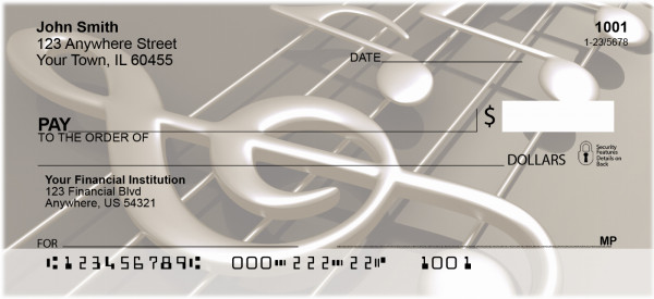 Treble Clef Notes Personal Checks