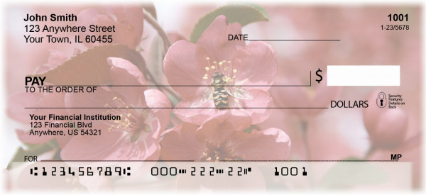 Nature's Beauty Flower's, Bee's and Butterflies Personal Checks