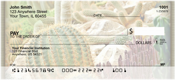 Cactus Flowers Personal Checks