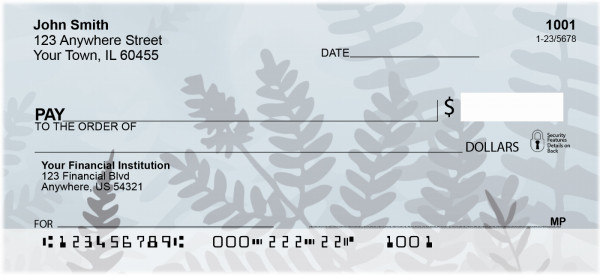 Blue Ferns Personal Checks