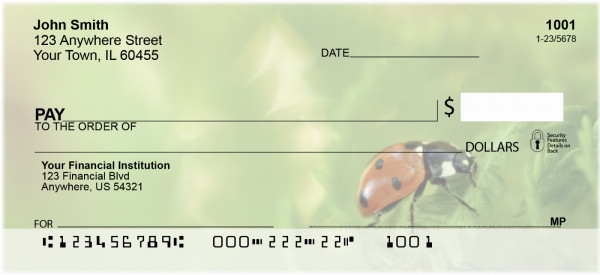 Fern With Insects Personal Checks