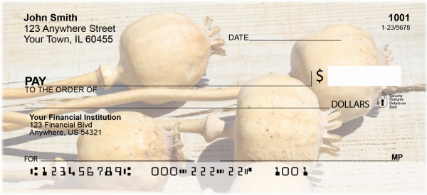 Dried Seed Pods and Flowers Personal Checks