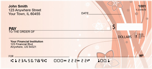 Filigree Floral And Lace Abstract Personal Checks