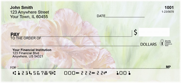 Poppy Oil Painting Personal Checks