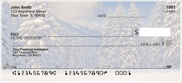 Snowy Woodland Personal Checks