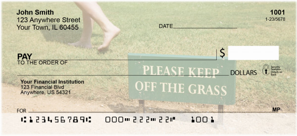 Legalize Marijuana -Please Keep Off The Grass Personal Checks