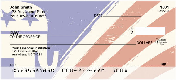 Republican Elephant Flag Personal Checks