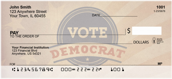 Vote Democrat Personal Checks