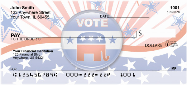 Republican Stars and Stripes Personal Checks