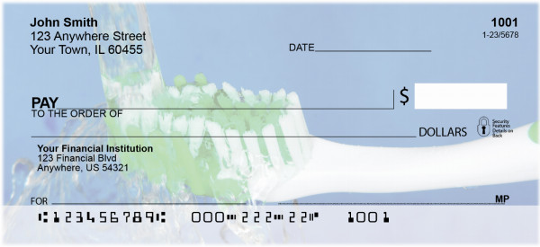 Clean Mouth In Green Personal Checks