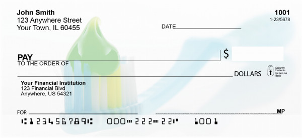 Clean Mouth In Aqua Personal Checks