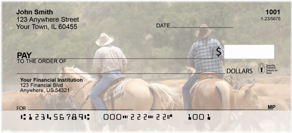Life of a Cowboy Personal Checks