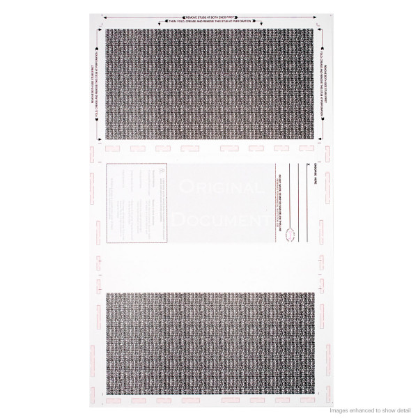 Blue Red Pressure Seal Middle Check, 8.5 X 14 Z-Fold