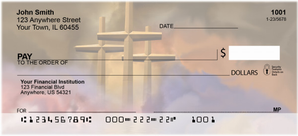 Crosses - Golden Crosses Personal Checks