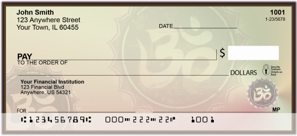 Hinduism Aum Symbols Personal Checks