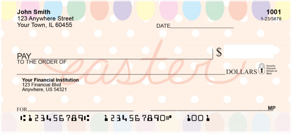 Easter Ideals Personal Checks