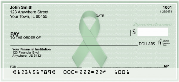 Depression Awareness Ribbon Personal Checks
