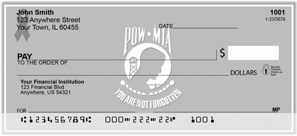 POW/MIA Remembrance Ribbon Personal Checks