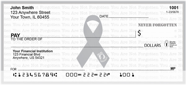 POW/MIA Never Forgotten Personal Checks