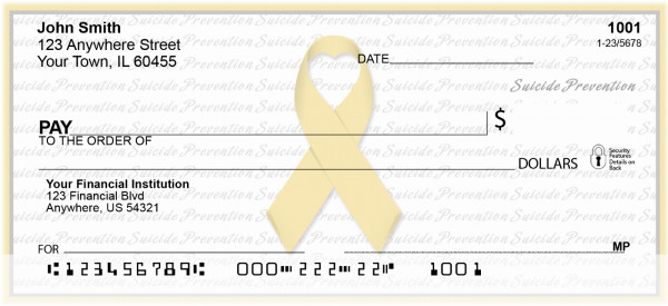Suicide Prevention Ribbon Personal Checks