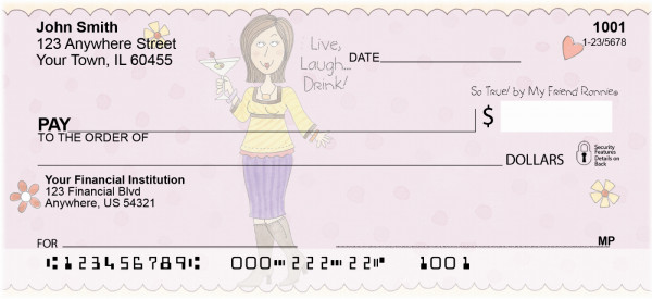 Cocktails Personal Checks by My Friend Ronnie