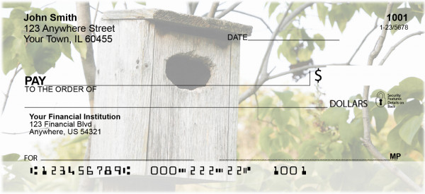 Scenic Birdhouses Personal Checks
