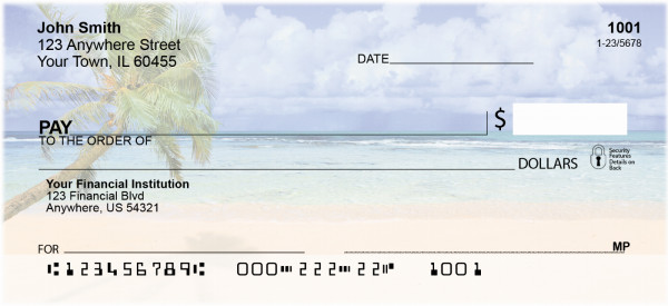 Palm Tree Paradise Personal Checks
