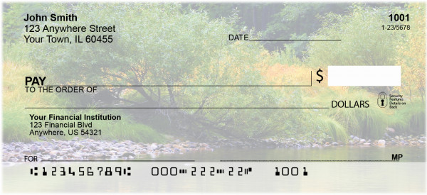 Mountain Brook In Fall Personal Checks
