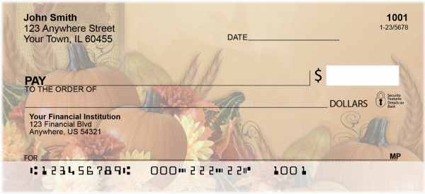 Fall Celebrations Personal Checks