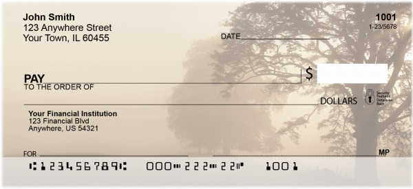 Foggy Riverbank Personal Checks