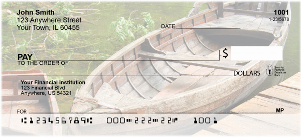 Vintage Fishing Boats Personal Checks