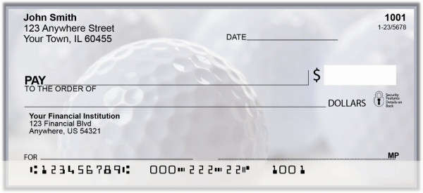 White Golf Balls Personal Checks