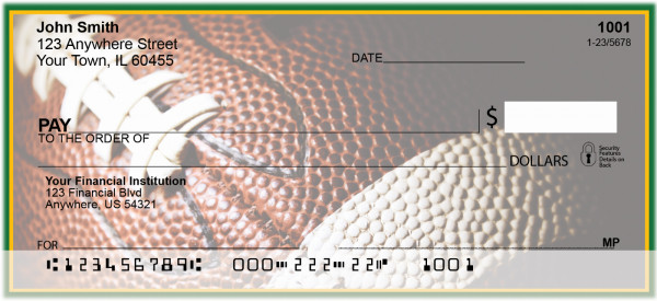 Green & Gold Football Team Personal Checks